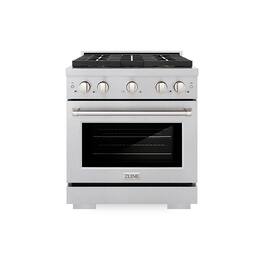 ZLINE - 30 in. 4.2 cu. ft. Freestanding Paramount Gas Range with DuoPro Cooktop and Convection Oven - Stainless Steel