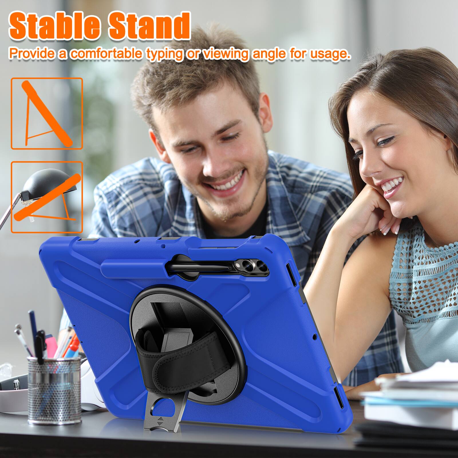 Stable Stand  
Provide a comfortable typing or viewing angle for usage.