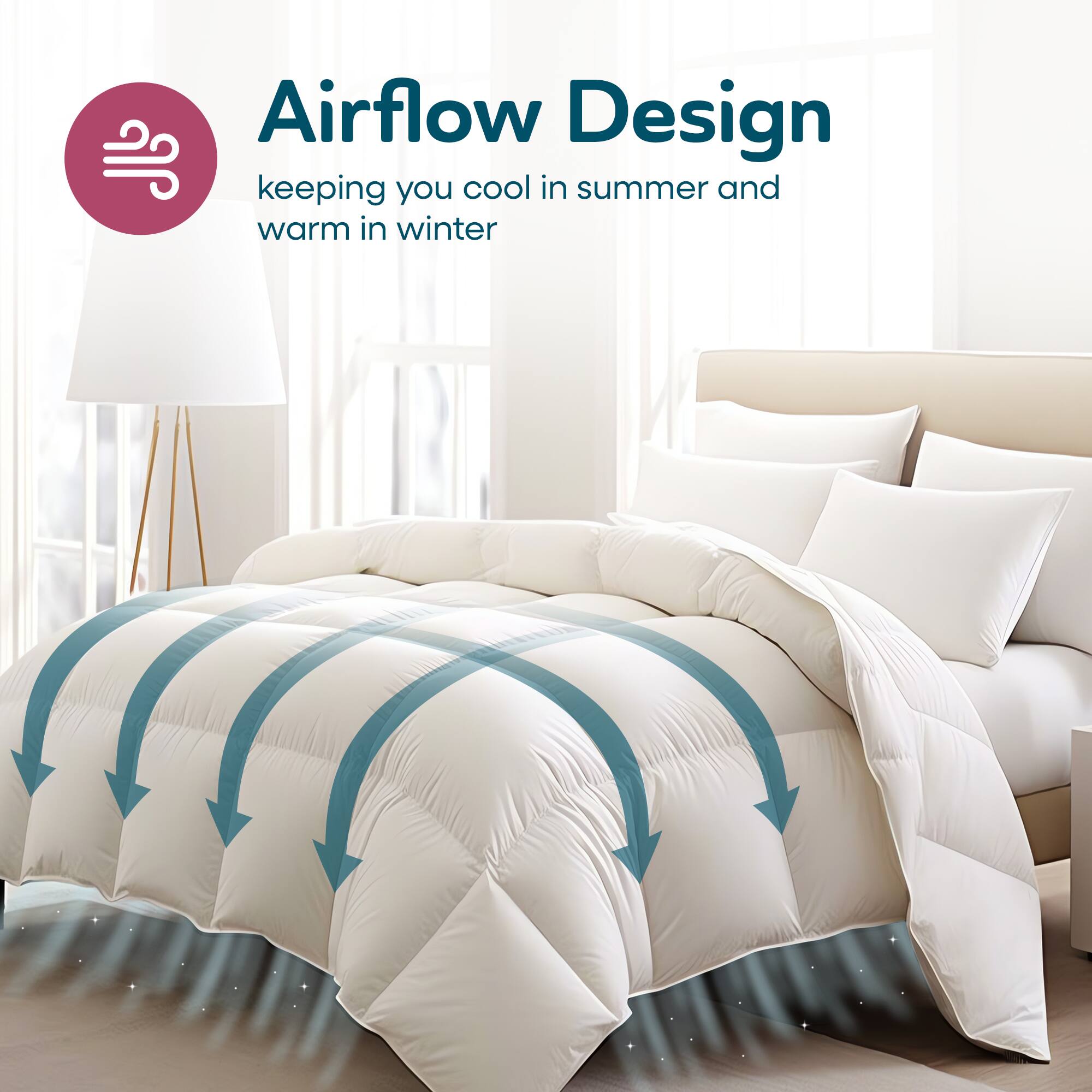 Airflow Design  
keeping you cool in summer and warm in winter