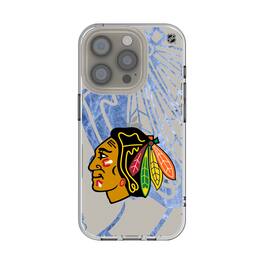 Keyscaper - NHL - Chicago Blackhawks iPhone Clear Ice Case - 14 - Multicolor