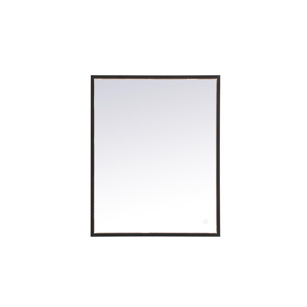 Back. Elegant Decor - Pier 24x30 inch LED mirror with adjustable color temperature - Black.