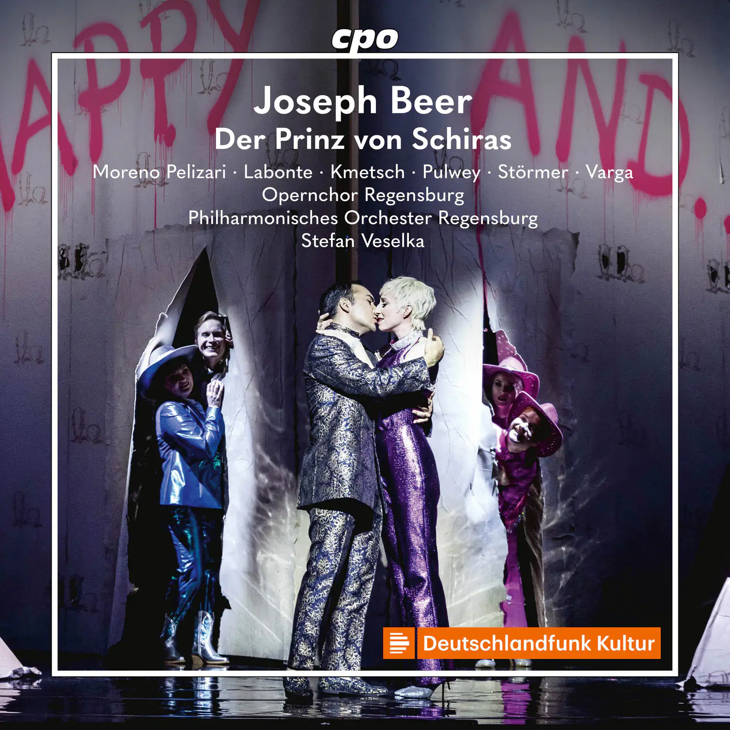 cpo

Joseph Beer
Der Prinz von Schiras

Moreno Pelizari • Labonte • Kmetesch • Pulwey • Störmer • Varga
Opernchor Regensburg
Philharmonisches Orchester von Regensburg
Stefan Veselka

Deutschlandfunk Kultur