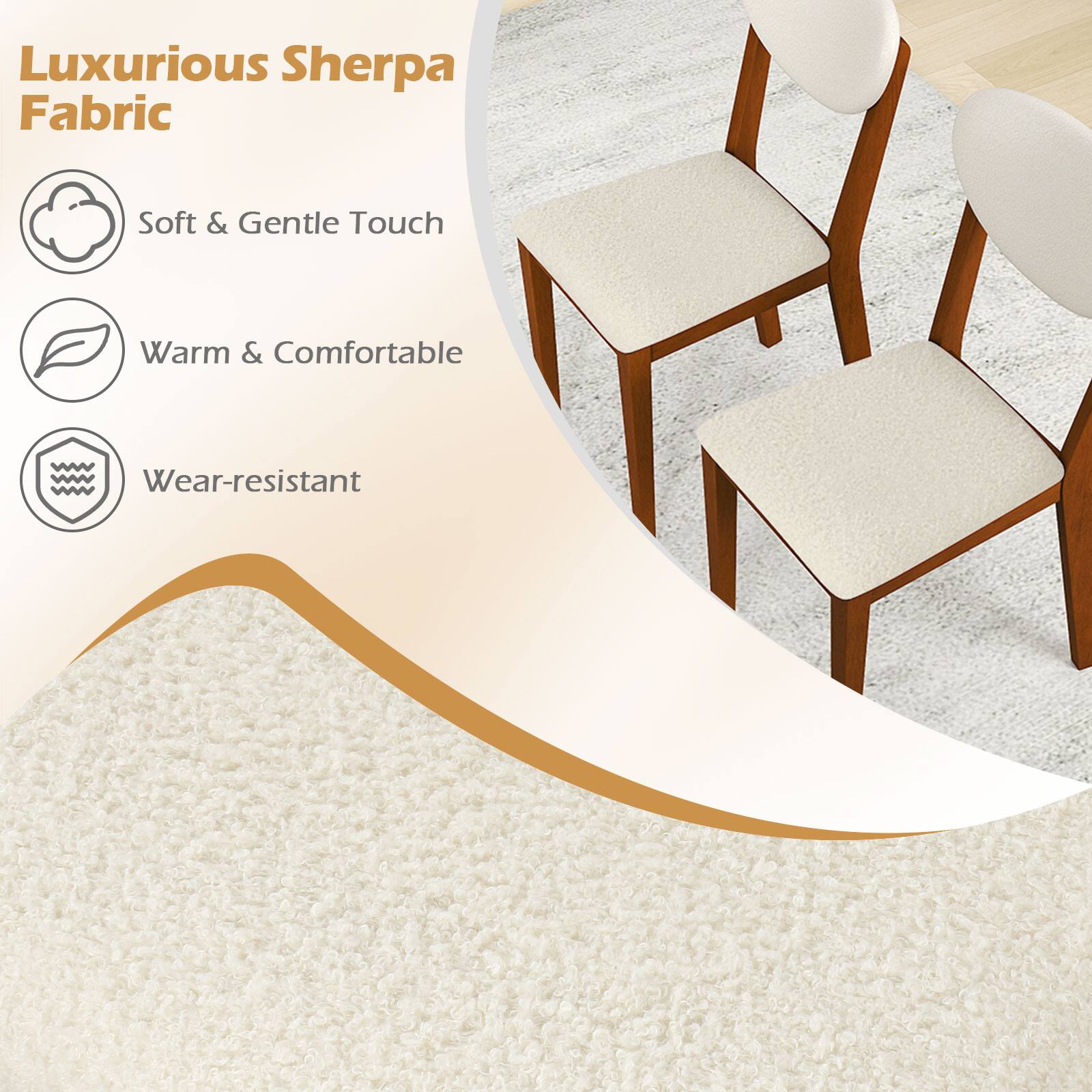 Luxurious Sherpa Fabric

- Soft & Gentle Touch
- Warm & Comfortable
- Wear-resistant