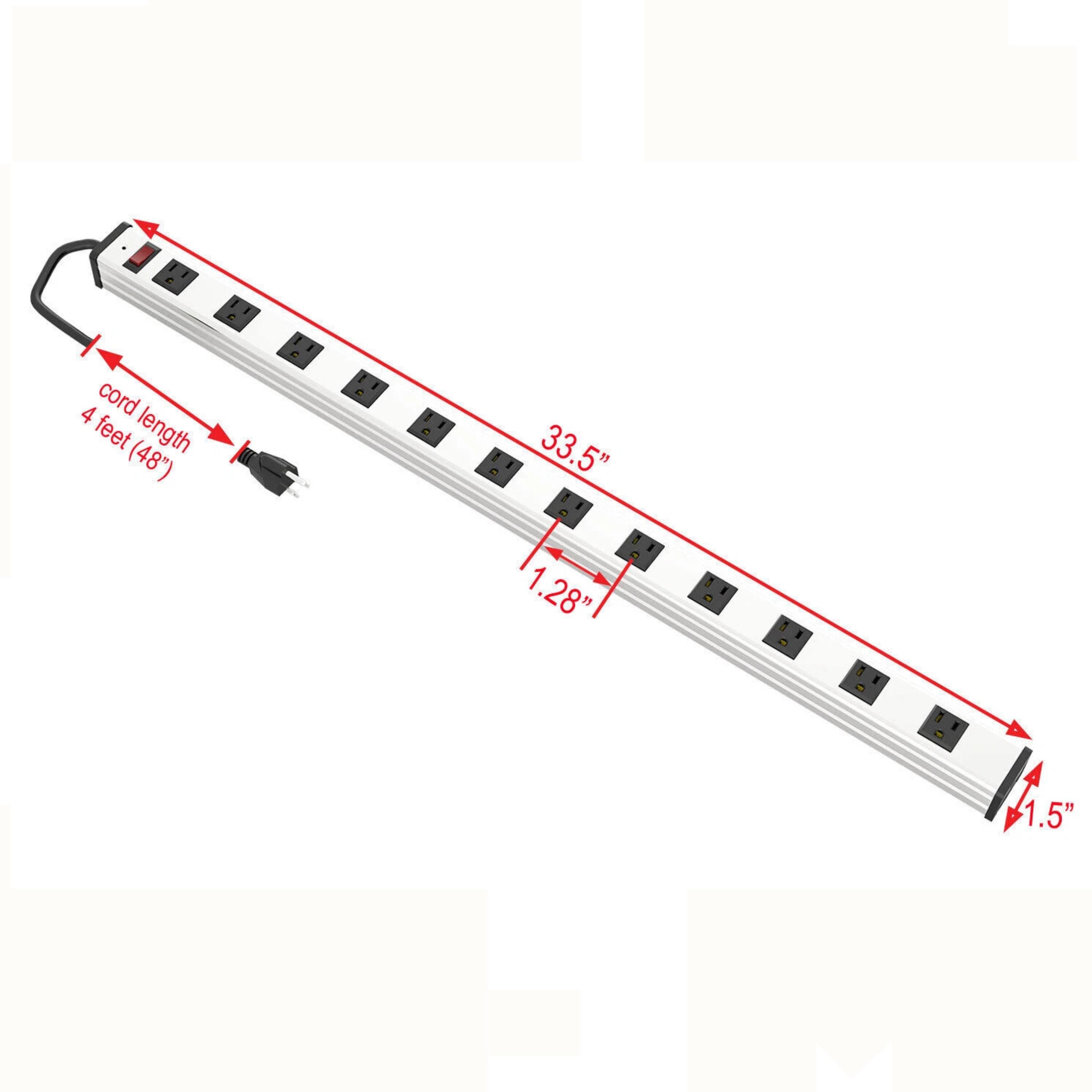 4 cord feet length (48") 33.5" 1.28" I G 1.5"