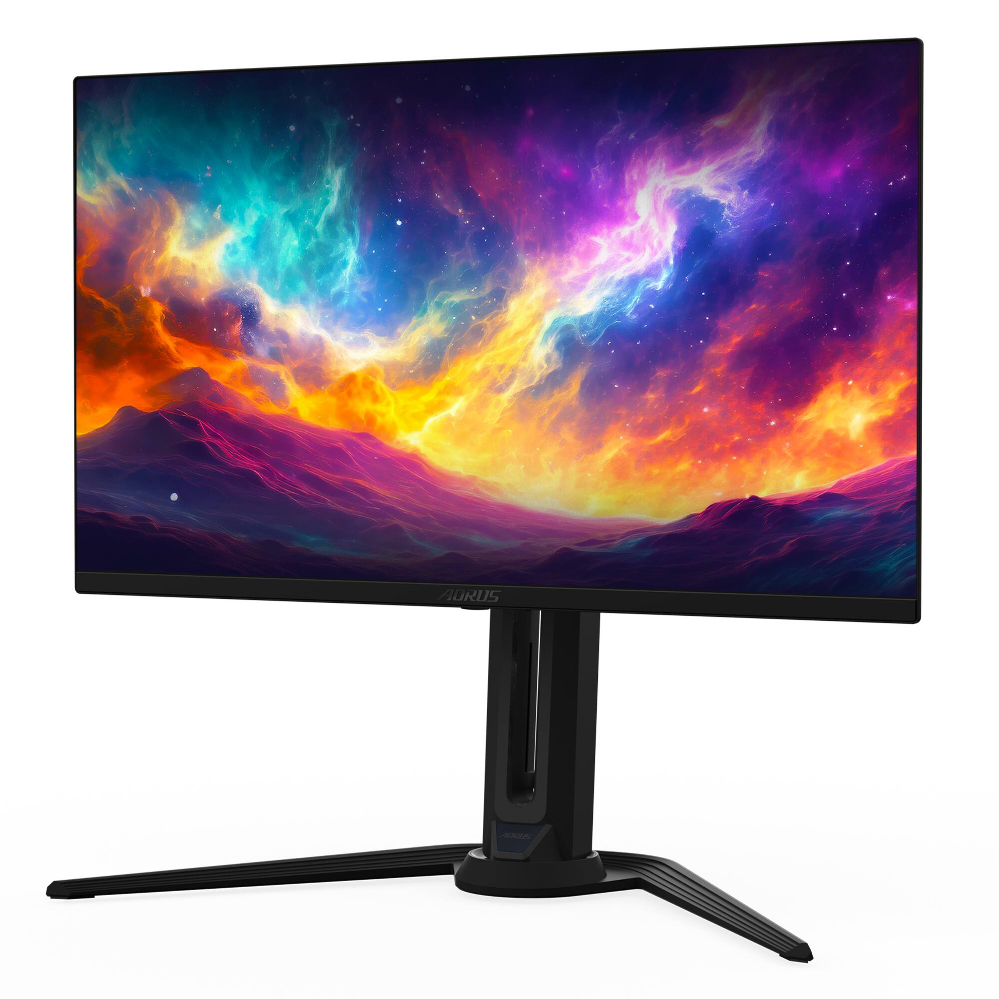 Left. GIGABYTE - AORUS FO27Q3 27" QD OLED QHD 360Hz FreeSync Premium Pro Gaming Monitor with HDR (HDMI, DisplayPort, Type C) - Black.