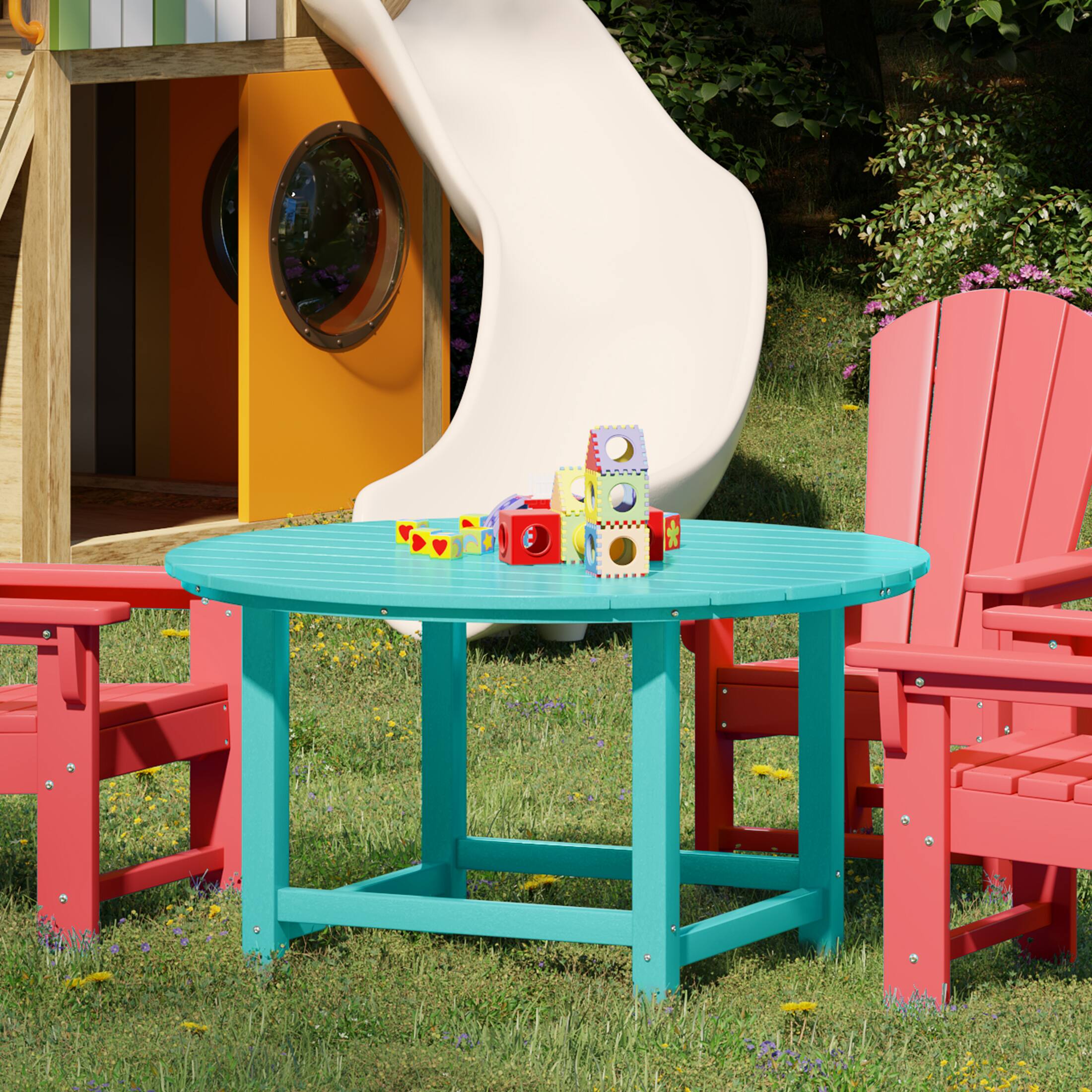 WestinTrends Malibu Kids Outdoor Patio Furniture HDPE 38