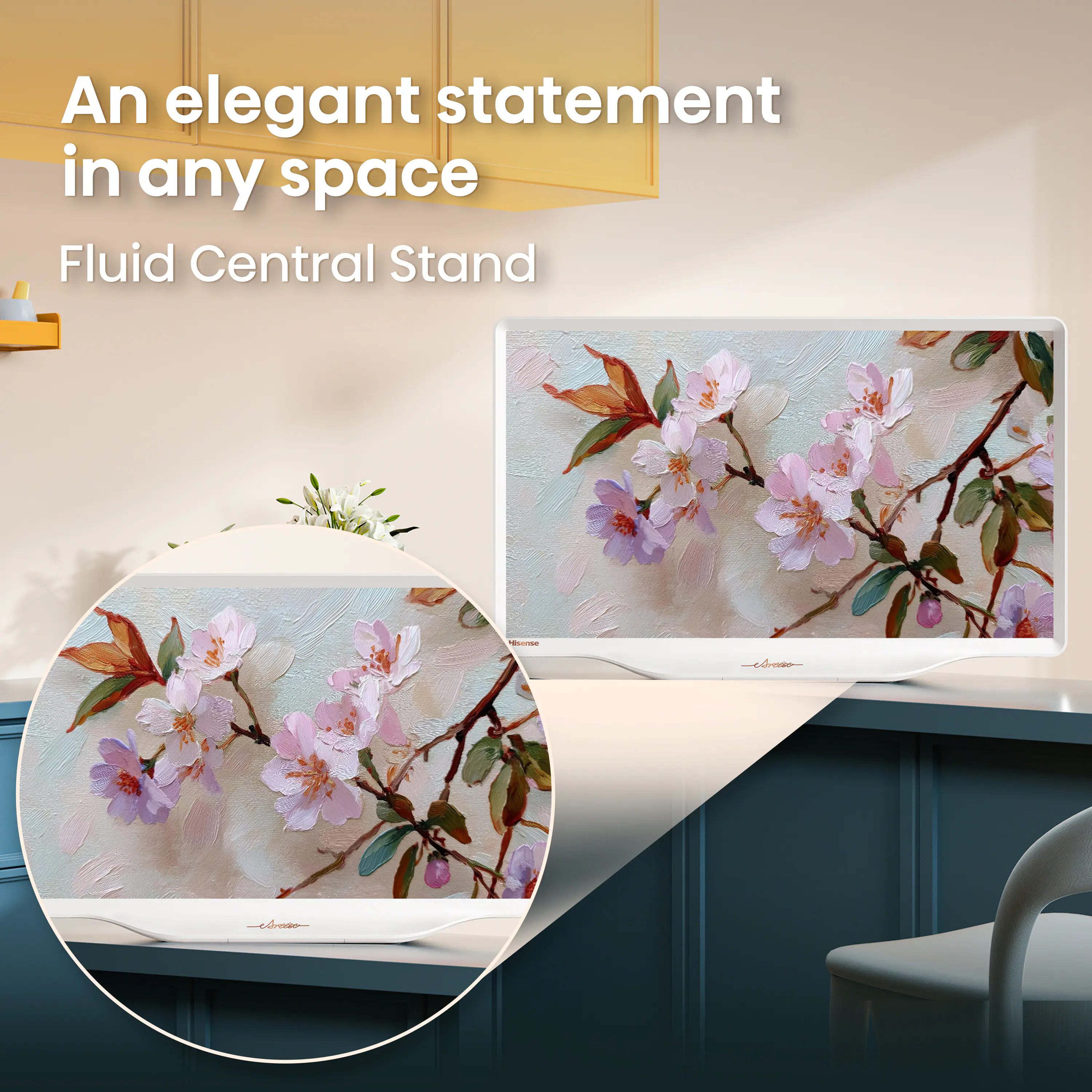 An elegant statement in any space  
Fluid Central Stand