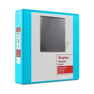 "Staples - 2"" 3-Ring View Binder, D-Ring - Teal" price history on PriceWatchPro