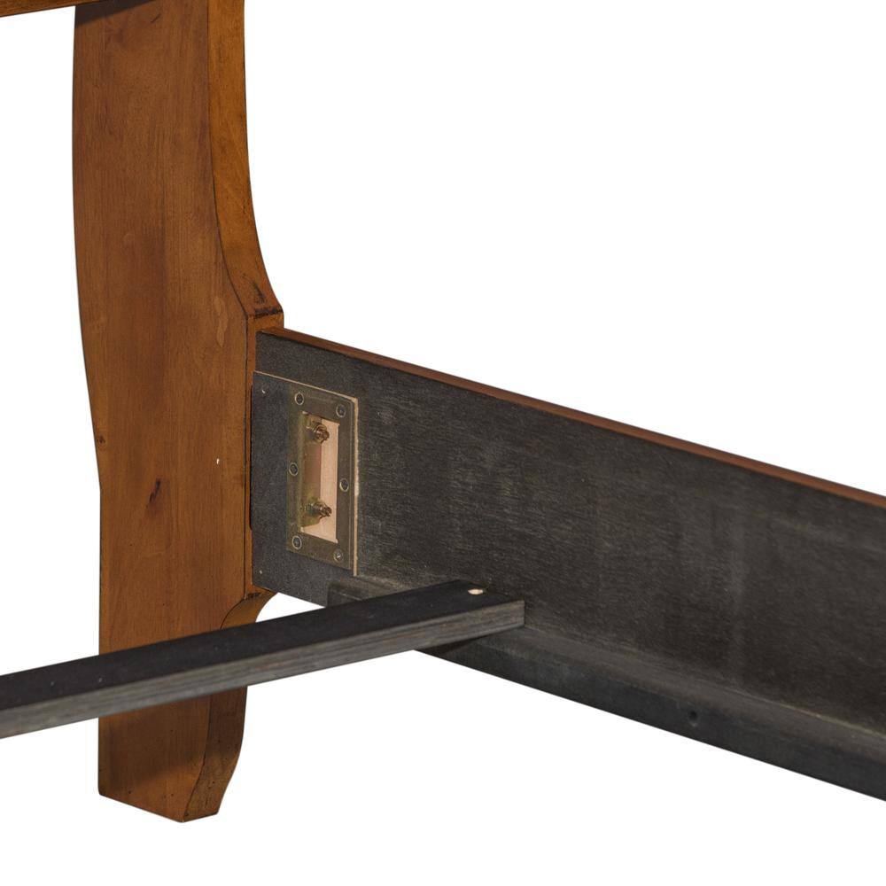Alt View 4. Liberty Furniture Industries - Grandpas Cabin Twin Sleigh Bed in Aged Oak - Brown.