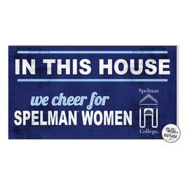 Jardine - Spelman College Jaguars 11'' x 20'' Indoor/Outdoor In This House Sign - Blue