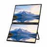 INVZI - MagHub Fold 16" Portable Screen Extender - Dual 16" 1200P IPS Monitors with USB-C & Mini HDMI for Windows & macOS
