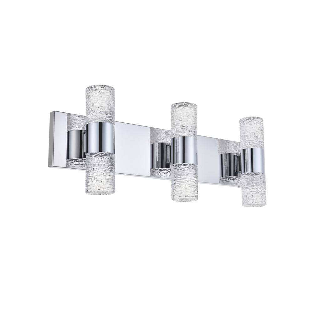 Left. Elegant Lighting - Vega 6 light Chrome LED Wall Sconce - Chrome.