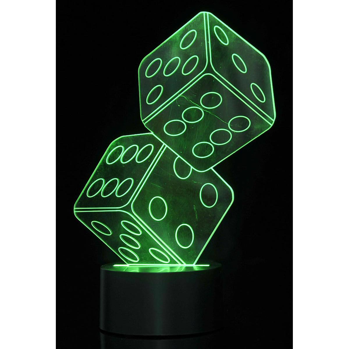 Alt View 2. JuzToys - 3D Night Light for Kids, 3D Dice Lighting Laser Cut Precision LED Lights, LED Lamp for Bedrooms and Offices - Black.