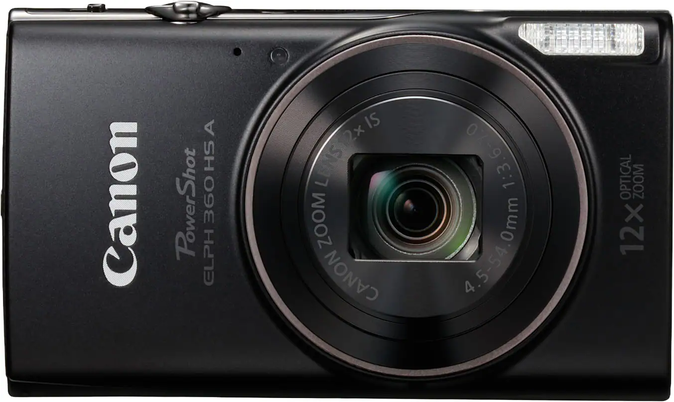 Canon - PowerShot ELPH 360 HS A Full HD Video 20.2-Megapixel Digital Camera - Black