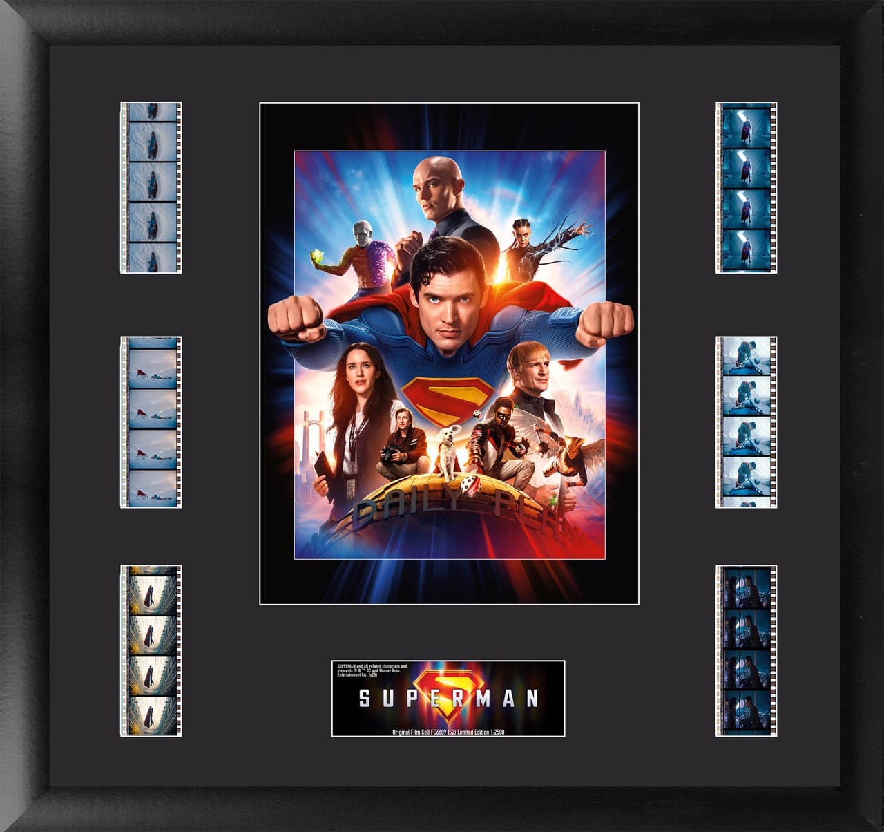 Trend Setters - Superman (2025) (Heroes and Villains of Metropolis) FilmCells™ Presentation Limited Edition Montage Framed Art USFC6609 - Multicolor