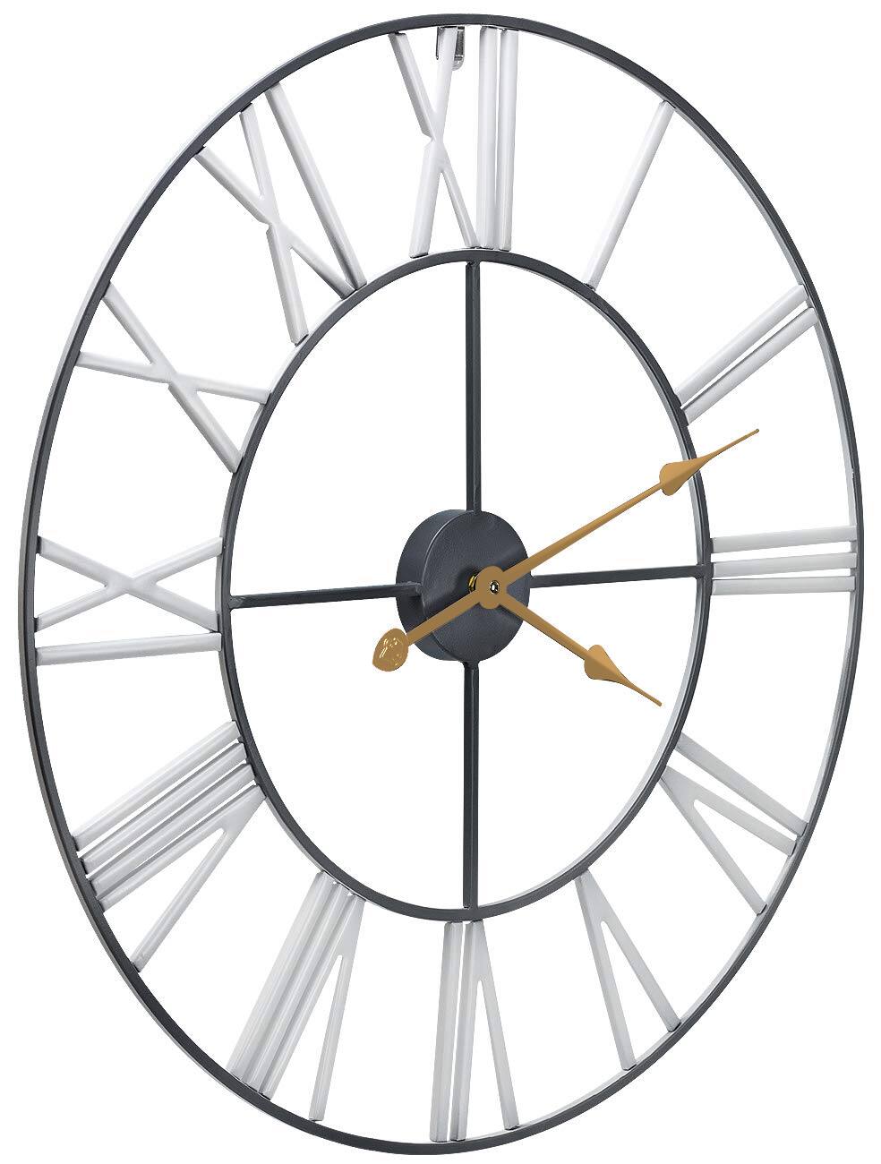 Alt View 4. Sorbus - Sorbus Large Wall Clock for Living Room Decor – Easy to Hang 24-Inch Big Wall Clock – Metal Wall Art – Analog Wall Clock - White.