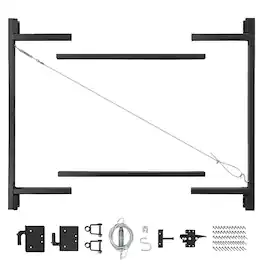 Adjust-A-Gate - Steel Frame Gate Building Kit, 36"-60" Wide Opening Up To 5' High - Black