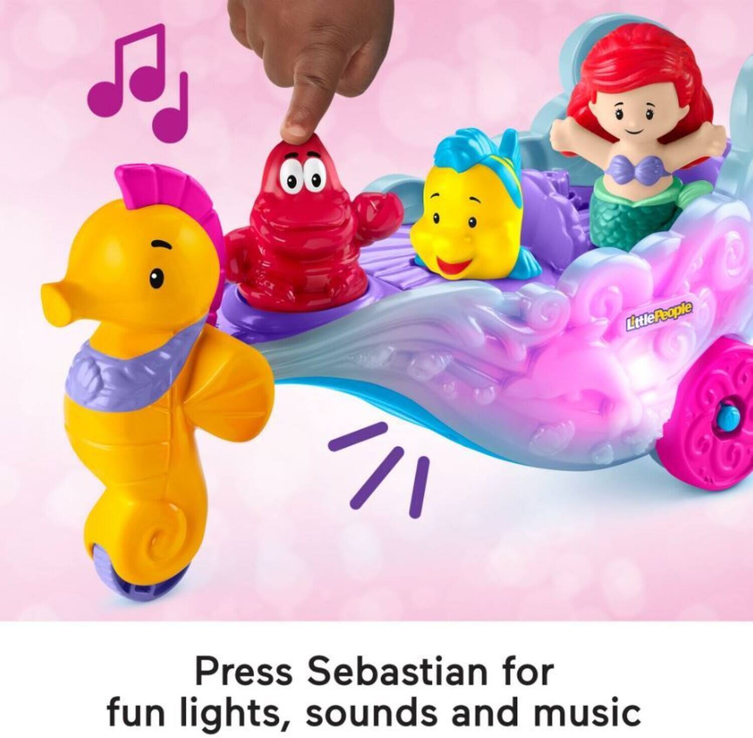 Press Sebastian for fun lights, sounds and music