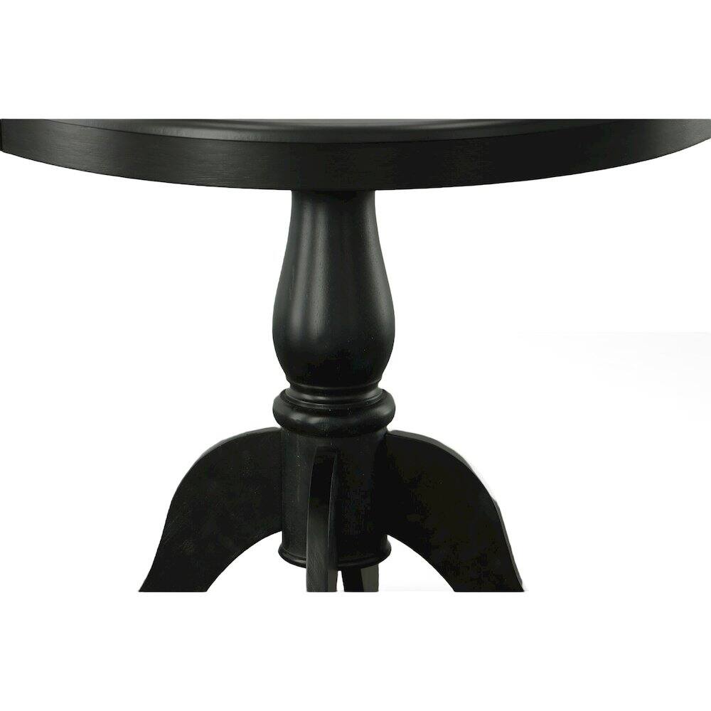 Alt View 3. Carolina Chair & Table - Fairview 36" Pedestal Dining Table with 4 Whitman Dining Chairs - Antique Black - Antique Black.