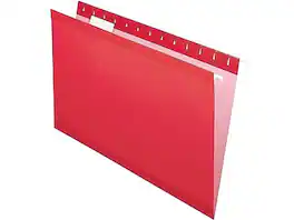 Pendaflex - Recycled Hanging File Folders, Legal Size, 25/Box - Red
