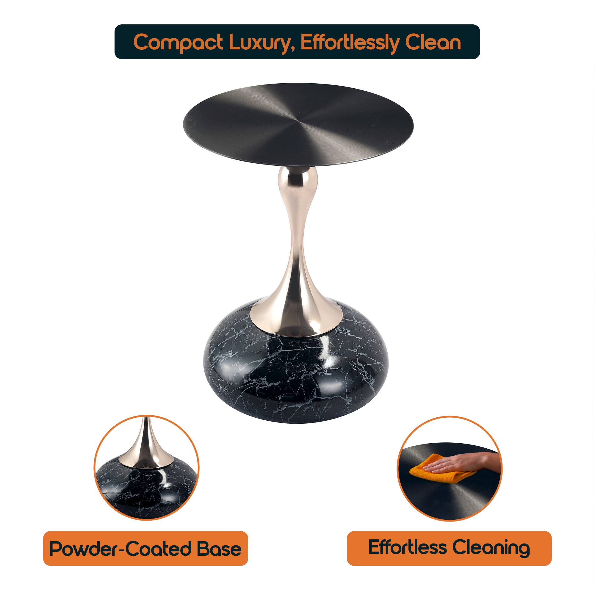 Compact Luxury, Effortlessly Clean  
Powder-Coated Base  
Effortless Cleaning