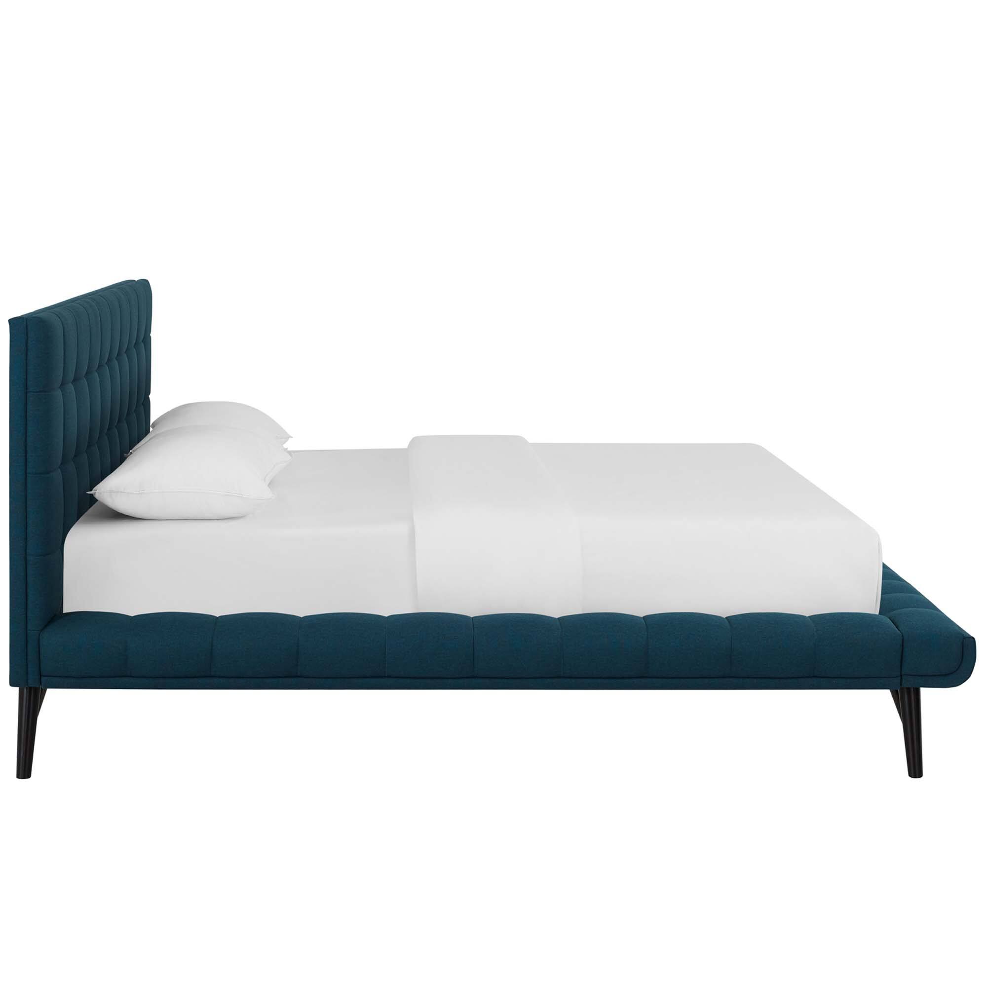 Back. Modway - Margo Wood Queen Platform Bed Frame - Gray.