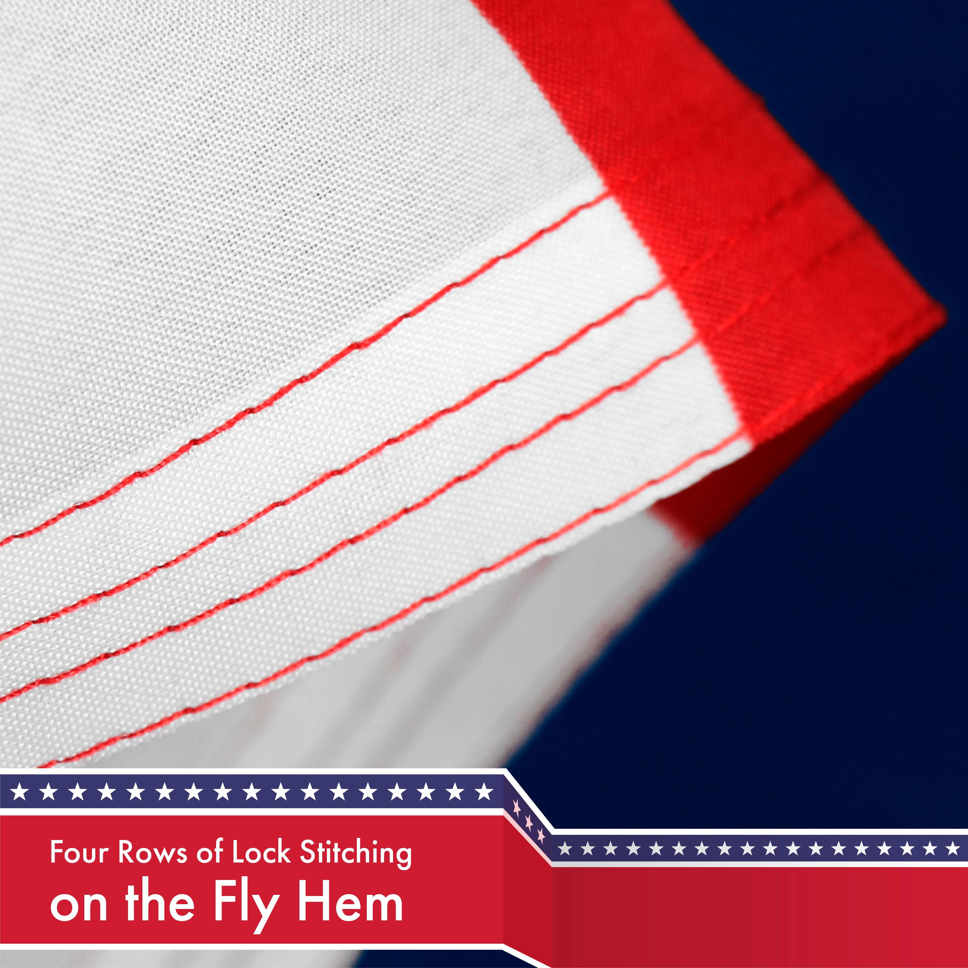 Four Rows of Lock Stitching on the Fly Hem