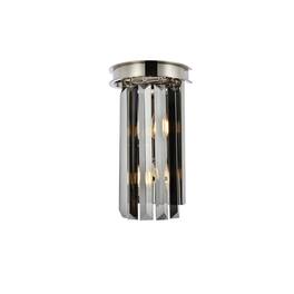 Urban Classic - Sydney 2 light Wall Sconce Silver Shade (Grey) Royal Cut Crystal - Polished Nickel