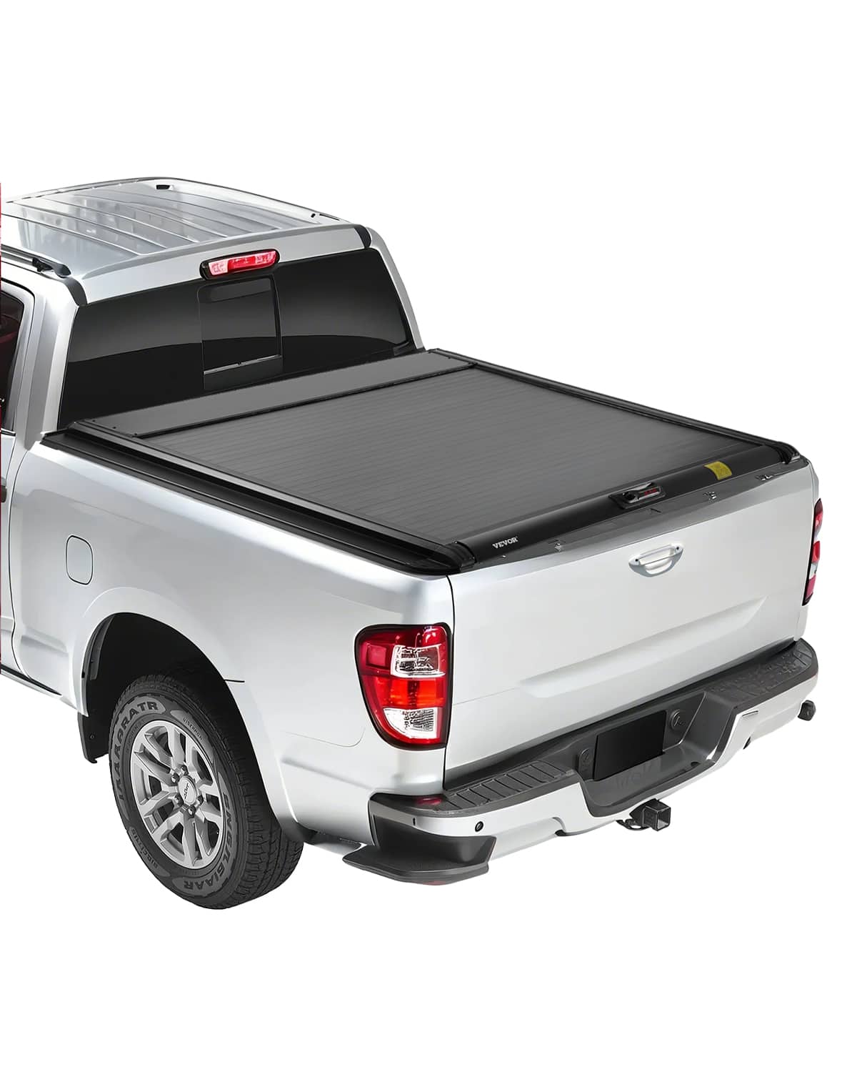 VEVOR - Retractable Tonneau Cover, 5.5 ft Hard Retractable Tonneau Cover with Built-in Drainage Pipe - Black