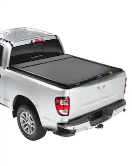 VEVOR - Retractable Tonneau Cover, 5.5 ft Hard Retractable Tonneau Cover with Built-in Drainage Pipe - Black