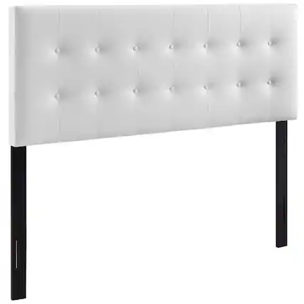 Front. Modway - Emily Upholstered Vinyl King Headboard by Modway - White.