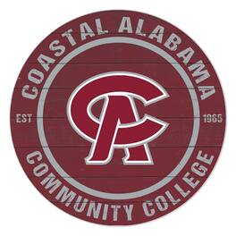 Jardine - Coastal Alabama Community College 20'' x 20'' Indoor/Outdoor Team Color Circle Sign - Maroon