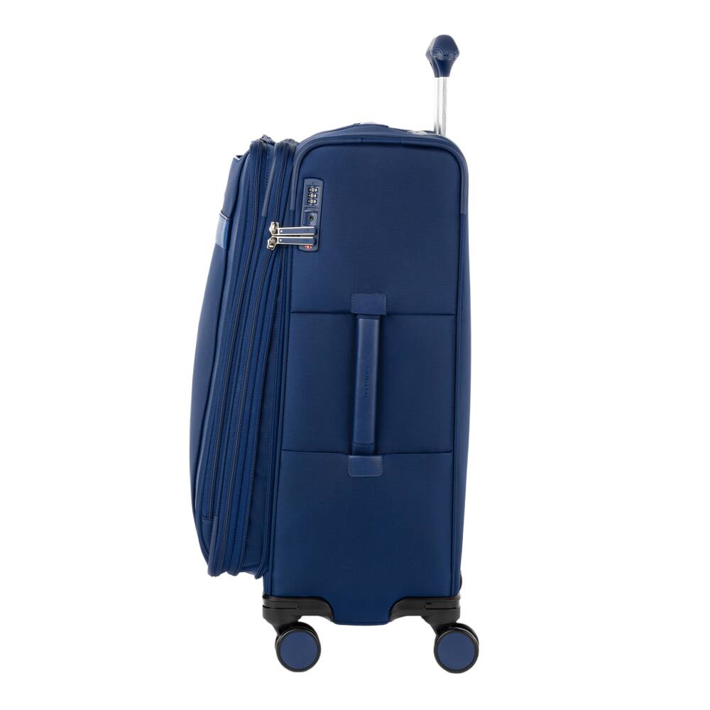 Alt View 4. Travelpro - Travelpro Versapack + Lightweight Softside Expandable 25" Checked Spinner - Estate Blue.