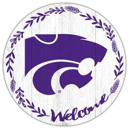 Fan Creations - Kansas State Wildcats 12" Welcome Circle Sign - Multicolor