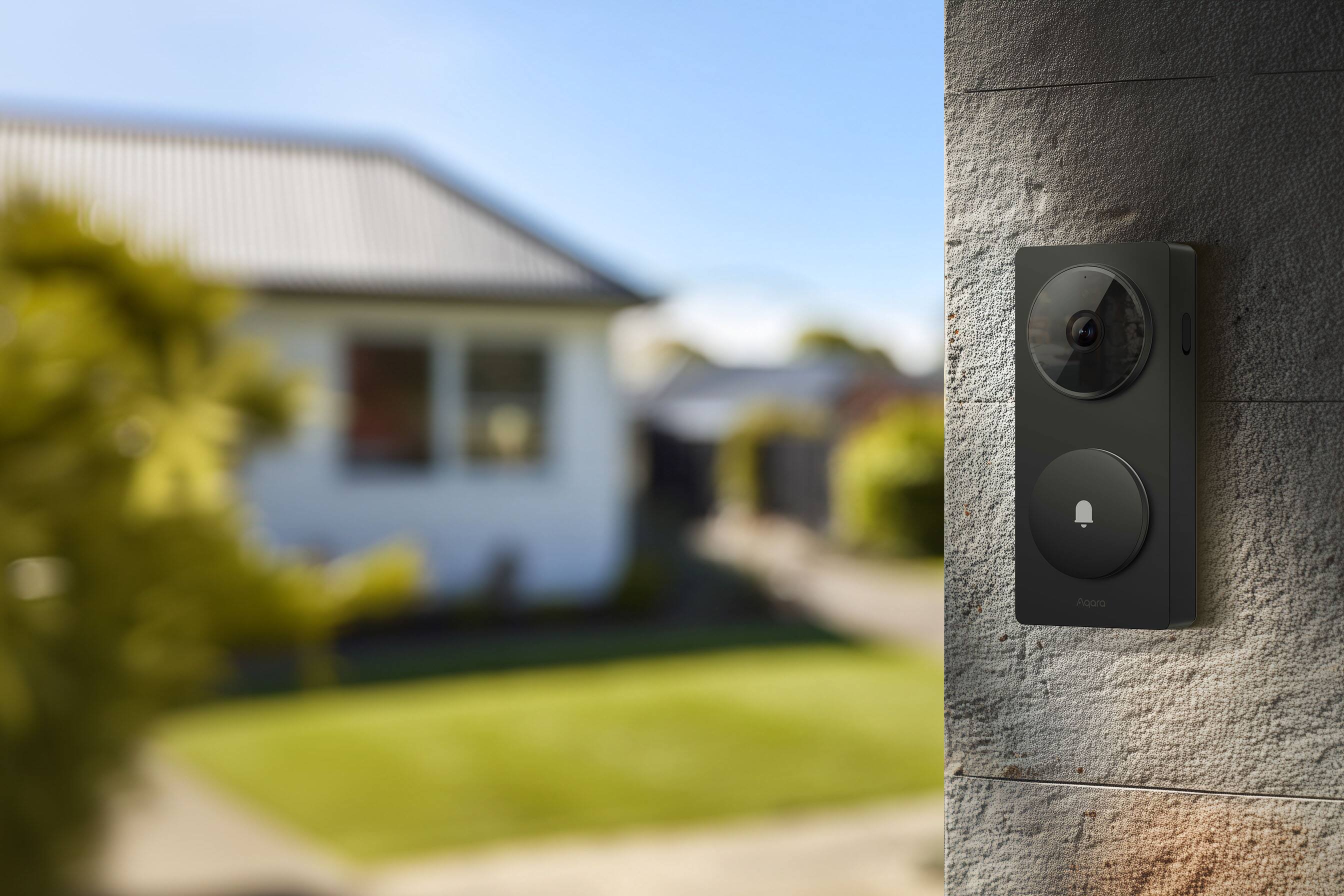 Alt View 3. Aqara - Video Doorbell Camera - Wired/Battery Powered - Hub G410 Select - Black.