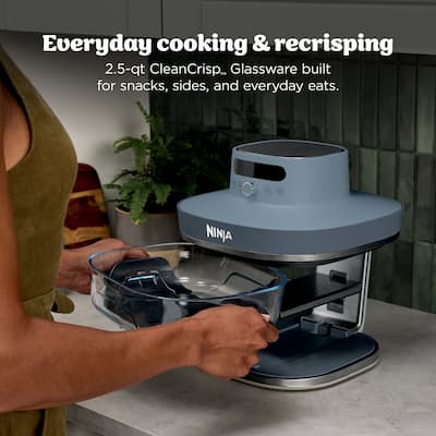 Ninja Crispi Pro 6 in 1 Countertop Glass Air Fryer Cyberspace Ninja Crispi Pro 6 in 1 Countertop Glass Air Fryer Cyberspace