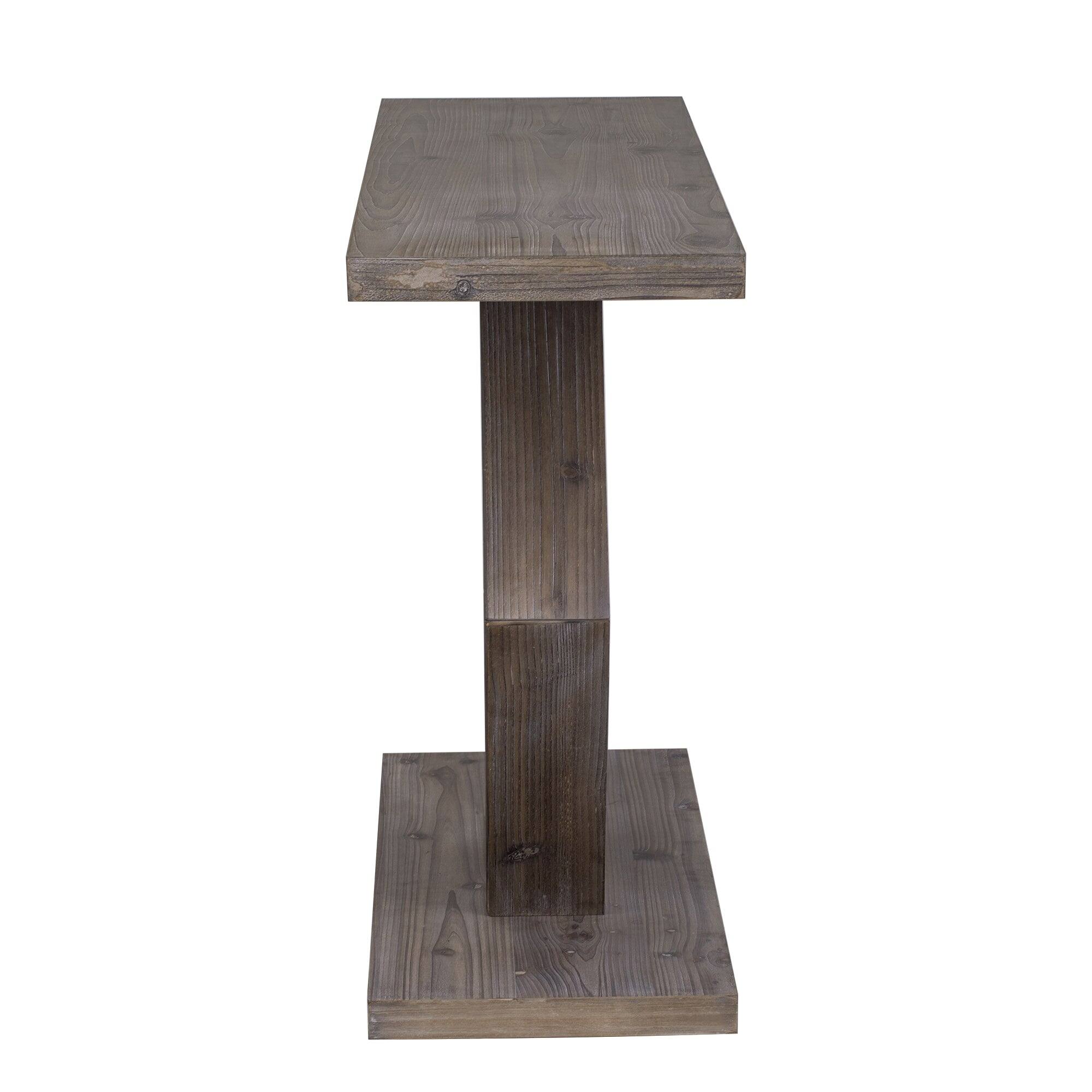Alt View 7. Boyel Living - Modern Hexagon Entryway Table with Hollow Hexagon Leg Structure and Wood Finish in Brown - Brown.