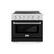 Front. ZLINE - 36 in. 5.2 cu. ft. Paramount Freestanding Induction Range with 5 Burners and Electric Oven with Black Matte Door - Matte Black.