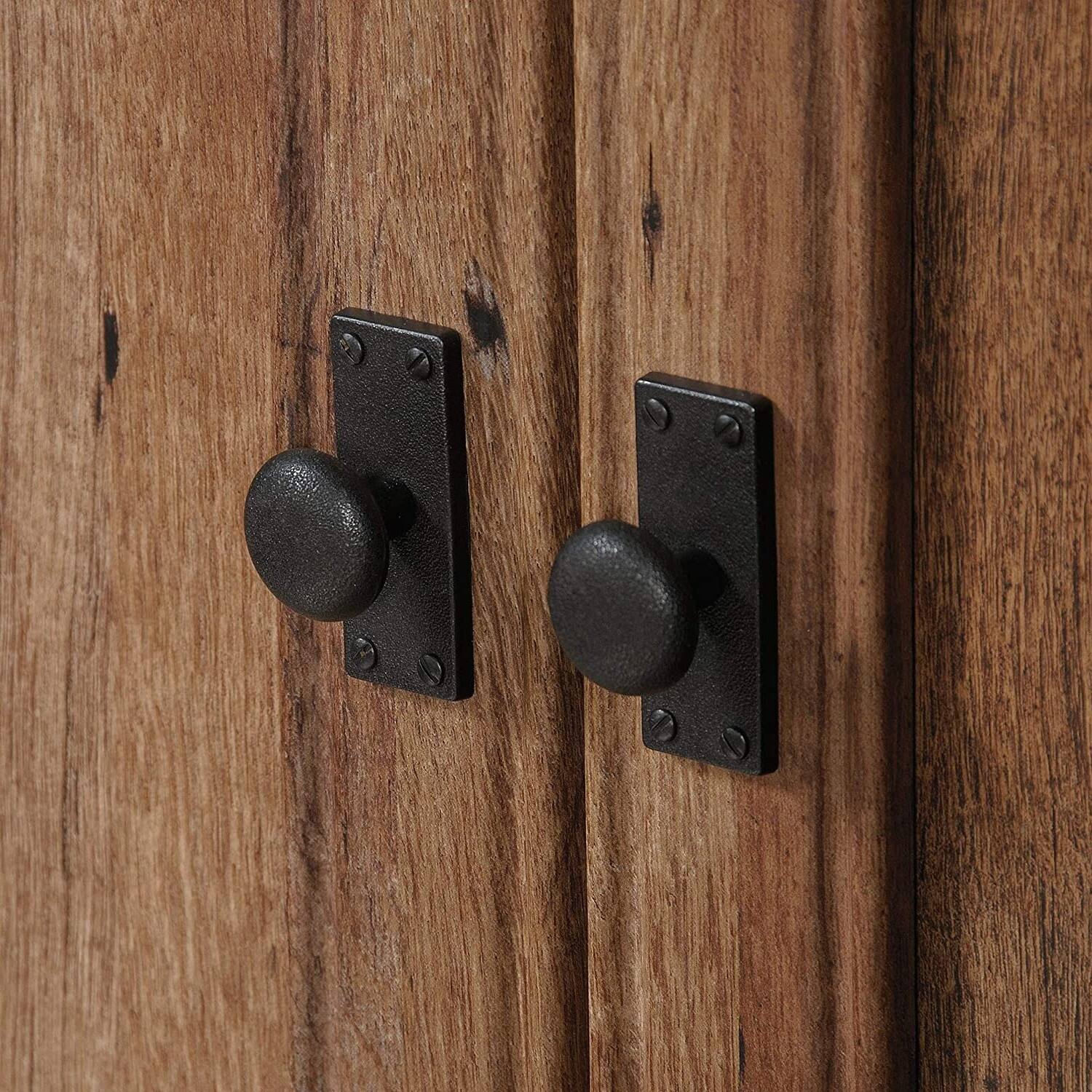 Alt View 1. Hivvago - Rustic Oak Drawer and Garment Rod Wardrobe Armoire - Rustic Oak.