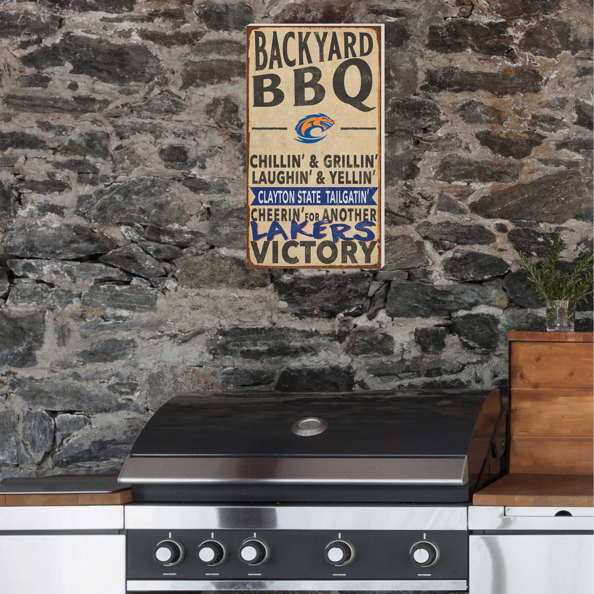 BACKYARD BBQ

CHILLIN' & GRILLIN'  
LAUGHIN' & YELLIN'  
CLAYTON STATE TAILGATIN'  
CHEERIN' FOR ANOTHER  
LAKERS VICTORY