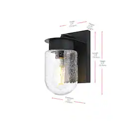 Elegant Lighting - Rafael 5 Inch Outdoor Wall Sconce In - Black