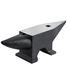 VEVOR - Cast Iron Anvil, 22 Lbs/10kg Single Horn Anvil, with Large Countertop and Stable Base, High Hardness Rugged Round Horn - Black