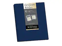 Southworth - Certificate Holders, 8.5" x 11", 10/Pack (PF8) - Navy Blue