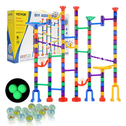 VEVOR®
Roller Coaster
marble run
Transparent basic
AGES 3+
3D Model
DIY ASSIST
TEAMS
FANTASTIC GAMES INFINITE
MARBLE RUN
PCS
