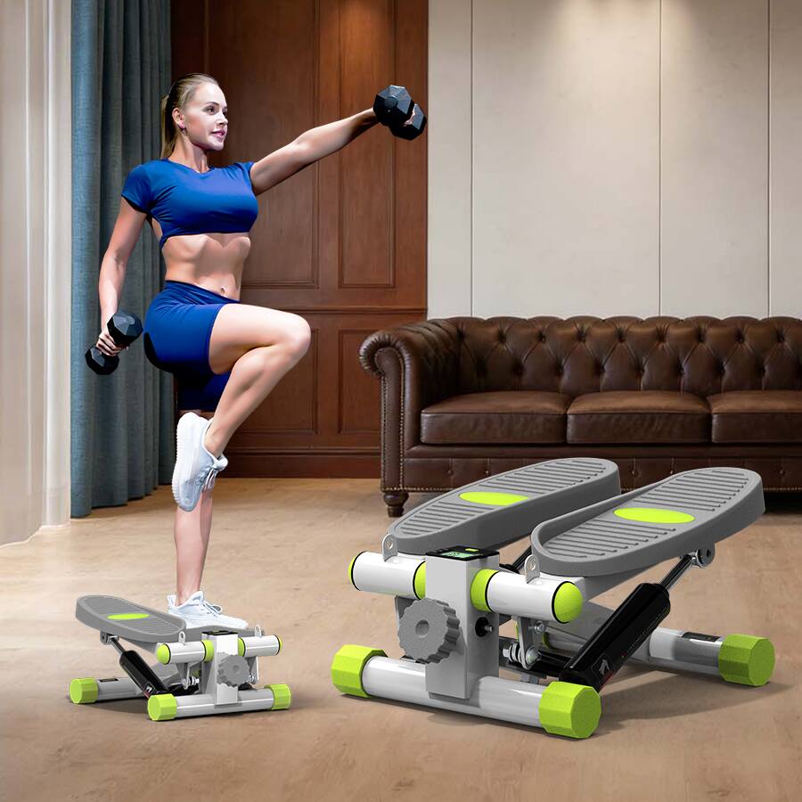 Alt View 4. HARISON - HARISON Mini Stepper with LCD Monitor, 300LB Capacity, Portable Under-Desk Stepper for Home Workout (BB349) - White.