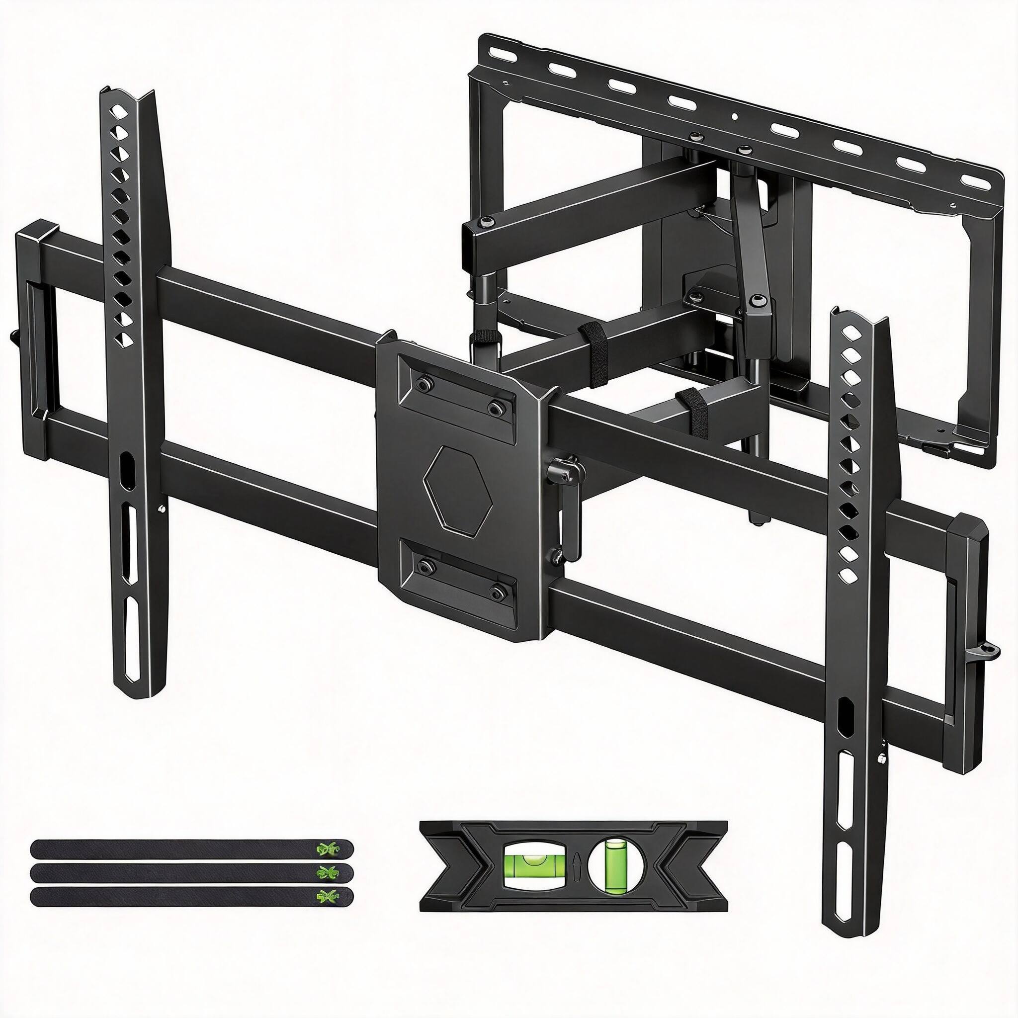 Front. OMOMMD - Full Motion TV Wall Mount 42-90" Swivel Tilt 6-Arms 132lbs VESA 600x400 - Default.
