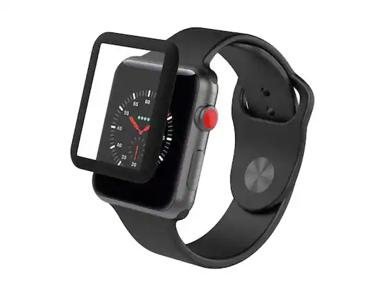 Front. ZAGG - Zagg Invisible Shield Glass Luxe HD Clarity with Reinforced Screen Protection for Apple Watch Series 3 (42mm) - Clear.