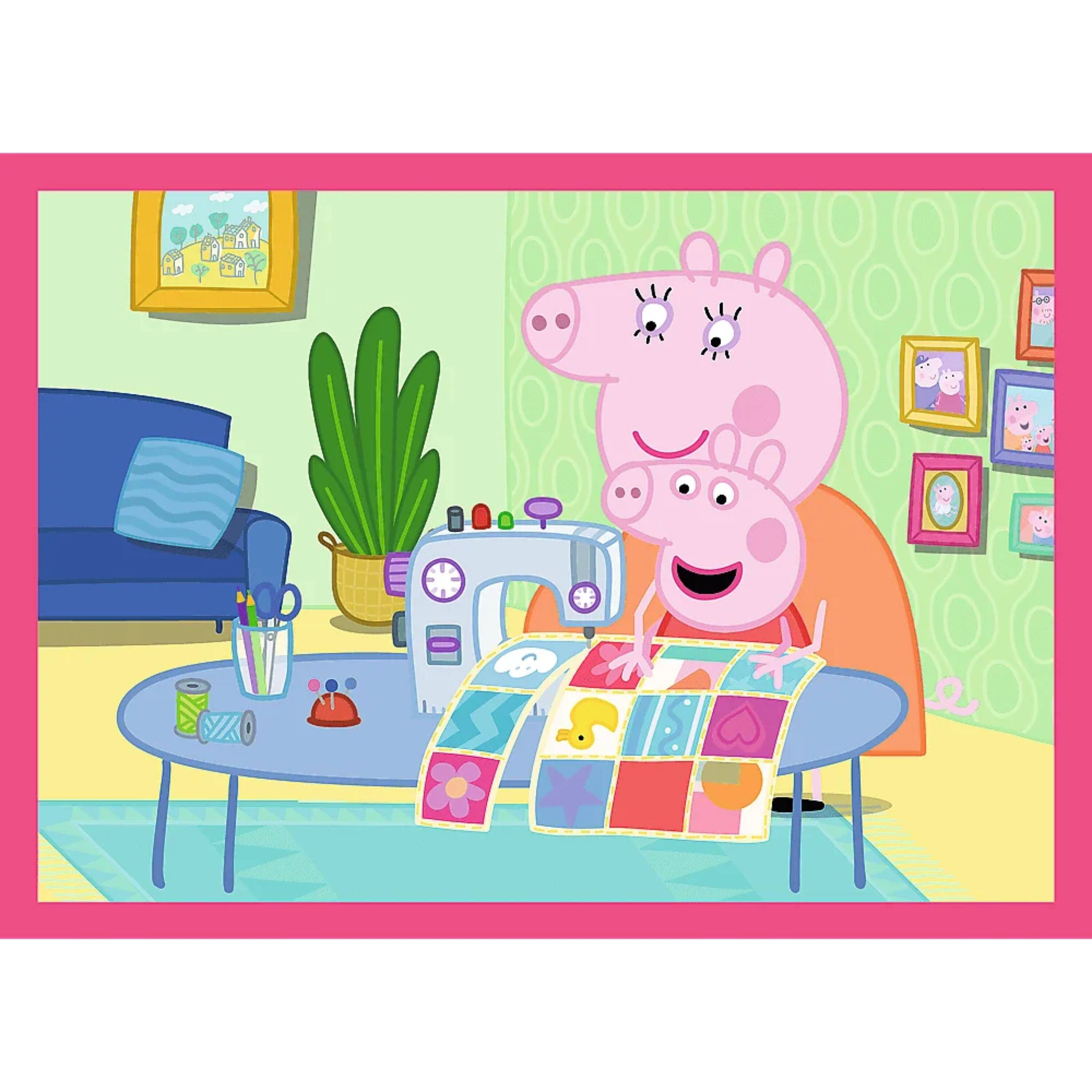Alt View 2. Trefl - Trefl 4 in 1 (12, 20, 24 & 15 Piece) Jigsaw Puzzle - Peppa Pig Loves Adventures.