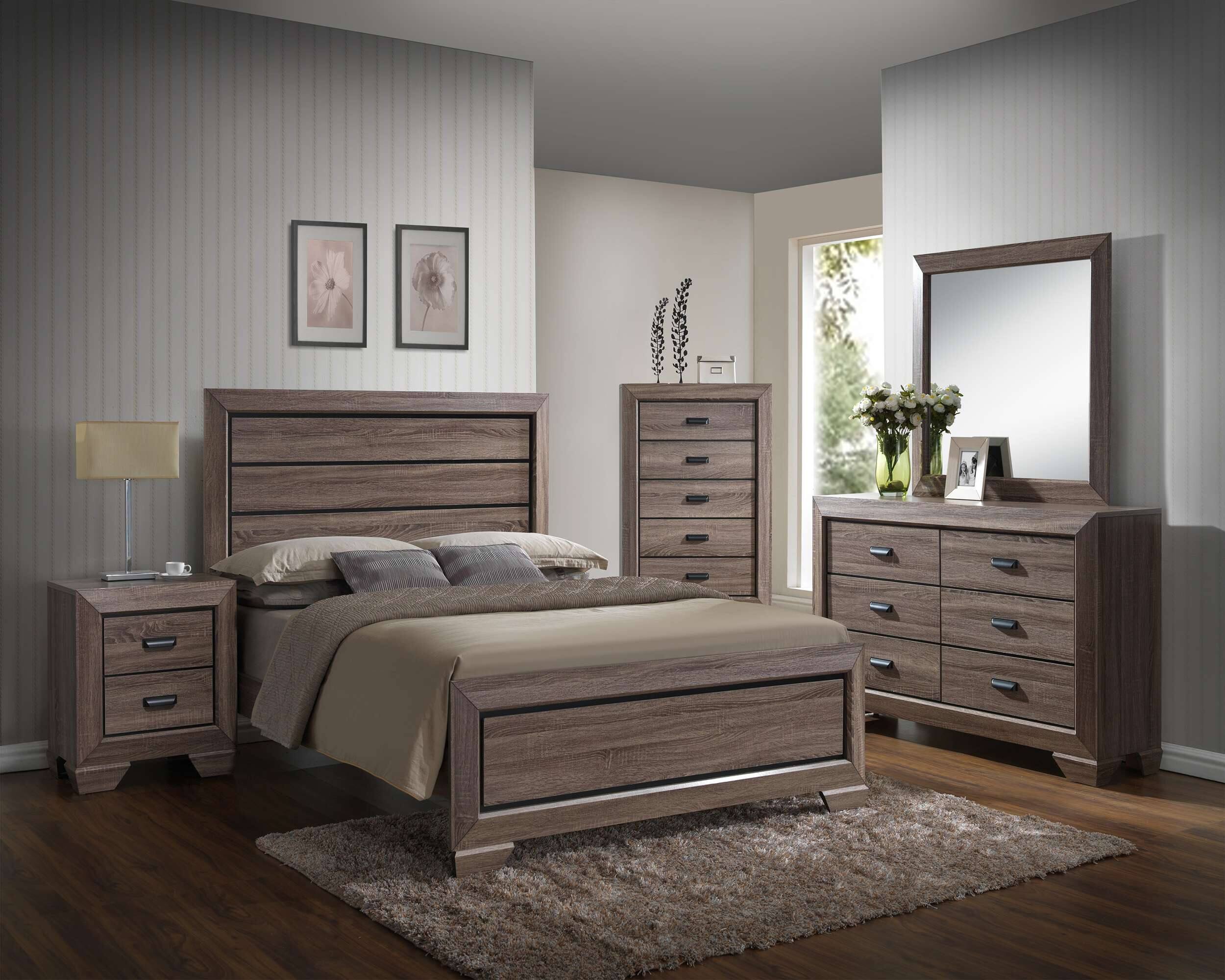 Back. Kings Brand Furniture - Kings Brand Furniture Kerry Wood 6-Drawer Dresser with Mirror. - Brown.