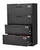 Front. VEVOR - 4-Drawer Metal File Cabinet with Lock, Vertical Filing Storage Unit for Home and Office, Adjustable Hanging Rods - Black.